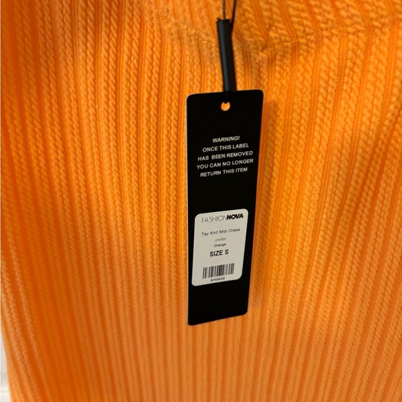 NWT Fashion Nova Orange Dress Size Small - Picture 5 of 5